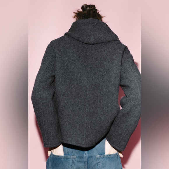 BRAND NEW ZARA ZW COLLECTION MANTECO WOOL BLEND JACKET WITH TOGGLES - Picture 5 of 15